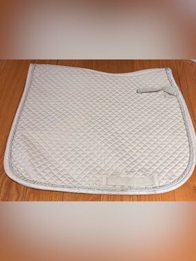 White Quilted Shedrow Saddle Pad